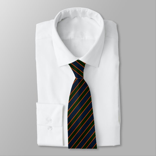 Navy Blue Multi-Stripe  Tie (Tied)