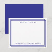 Navy Blue Name Address Professional