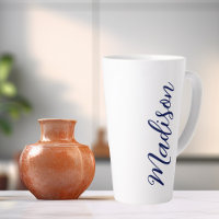 Navy Blue Name Handwritten Script Custom