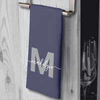 Navy Blue Name Monogram