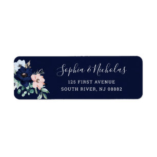 Navy Blue Nautical Floral