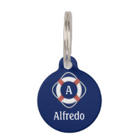 Navy Blue Nautical Lifesaver Monogram