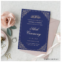 Navy Blue Nikkah Islamic Muslim Wedding