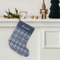 Navy Blue Nordic Sweater Pattern Personalised