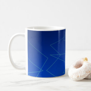 Navy blue ombre gradient coffee mug