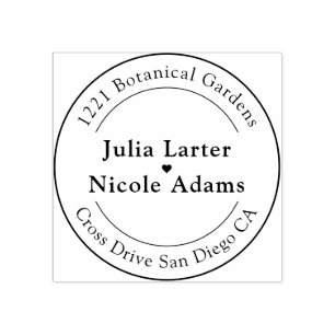 Navy Blue Orange Spring Tulip Flowers Wedding Rubber Stamp