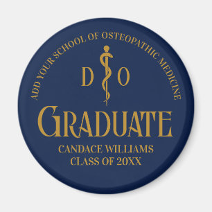 Navy Blue Osteopathic Medical School Graduation Magnet