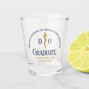 Navy Blue Osteopathic Medical School Graduation Shot Glass
