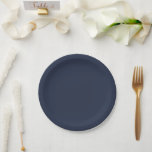 Navy Blue Paper Plate<br><div class="desc">This dark shade of the world's most popular colour was once called marine blue and has been used by the British Navy since the eighteenth century. Navy blue represents trust and stability and is less attention-seeking than lighter shades of blue. Navy blue is conservative and evokes feelings of tradition and...</div>