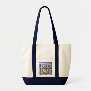 Navy Blue pattern anchor nautical Tote Bag