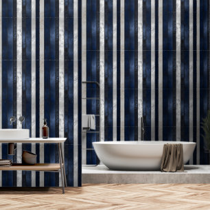 Navy Blue Pattern Wallpaper