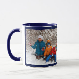 Navy Blue Personalise Photo Template Gift Coffee M Mug