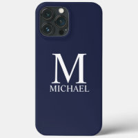 Navy Blue Personalised Monogram and Name 
