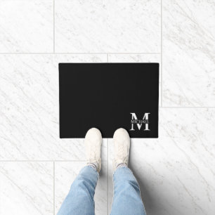 Navy Blue Personalised Monogram and Name Doormat
