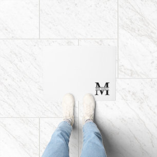 Navy Blue Personalised Monogram and Name Doormat