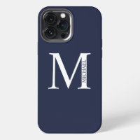 Navy Blue Personalised Monogram and Name
