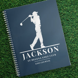 Navy Blue Personalised Monogram Golf Journal