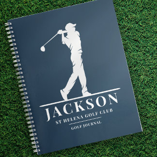 Navy Blue Personalised Monogram Golf Journal