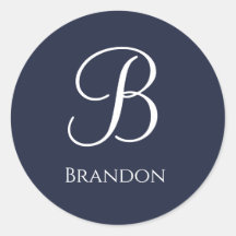 Navy Blue Personalised Name and Monogram