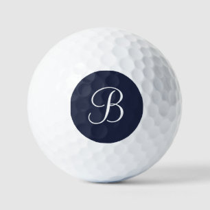 Navy Blue Personalised Name and Monogram Golf Balls