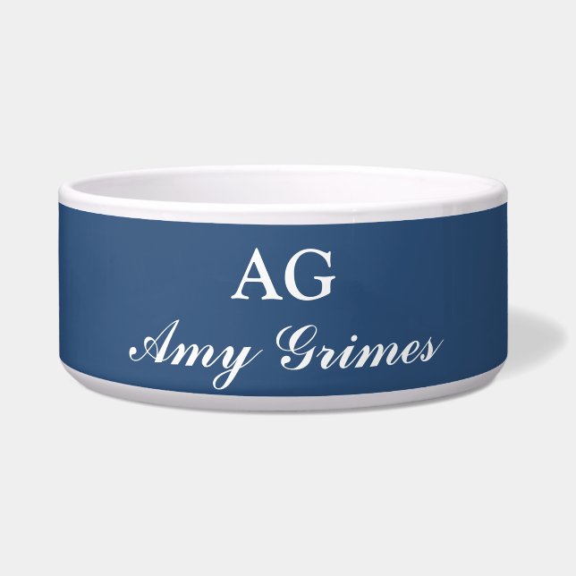 Navy Blue Personalised Name Elegant Style (Front)