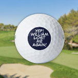 Navy Blue Personalised Name Funny Lost Golf Balls<br><div class="desc">Never mix up your balls again!  Personalise the name to create unique golf balls designed to put a wham,  bang,  zap into anyone's game. Designed by Thisisnotme©</div>