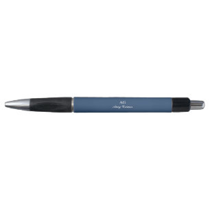 Navy Blue Personalised Name Pen Elegant Style