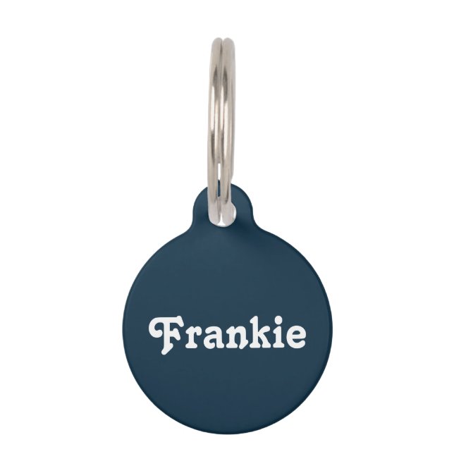 Navy Blue Pet Tag (Front)