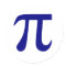 Navy Blue Pi Symbol