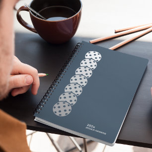 Navy Blue Pickleball Personal Weekly Planner