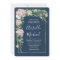 Navy Blue & Pink Dusty Rose Greenery Gold Wedding
