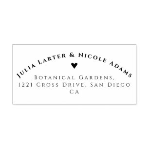 Navy Blue Pink Wild Rain Forest Evergreen Wedding Self-inking Stamp