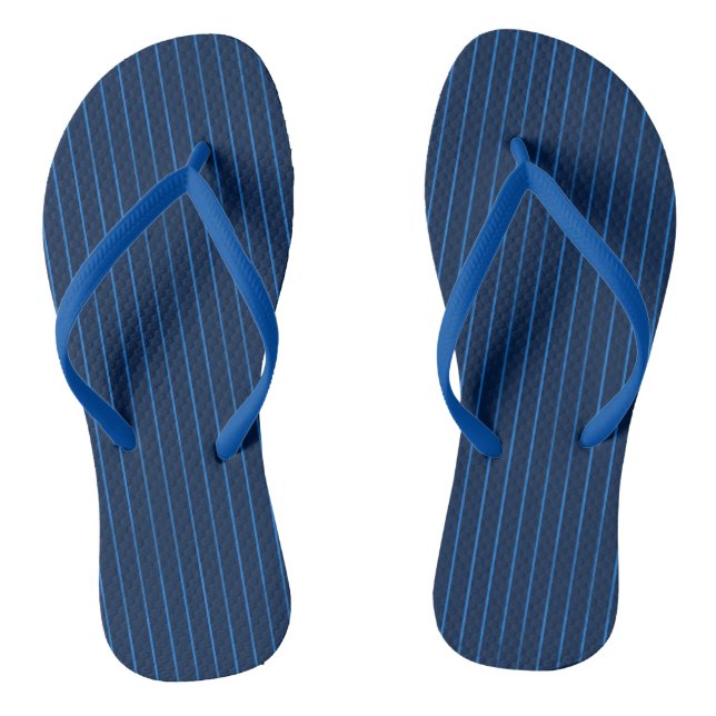 Navy blue pinstripes jandals (Footbed)