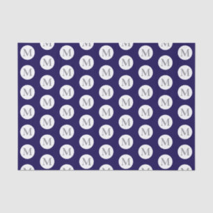 Navy Blue Polka Dot Monogram Tissue Paper