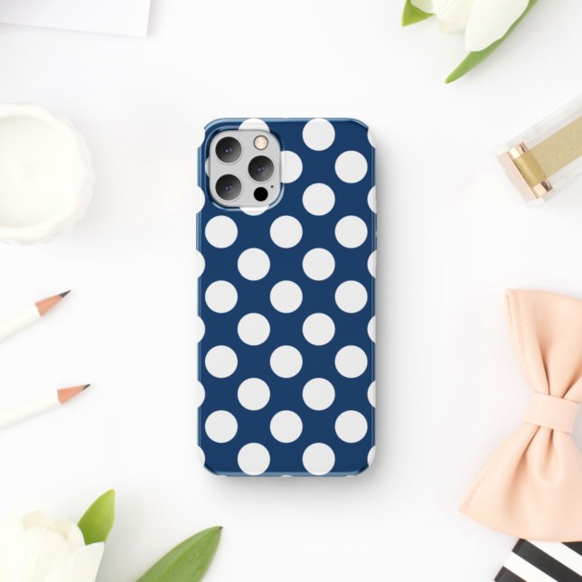 Navy Blue Polka Dots, Polka Dot Pattern, Dots (Creator Uploaded)