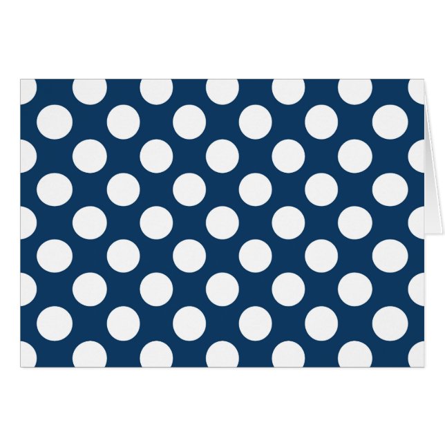 Navy Blue Polka Dots, Polka Dot Pattern, Dots (Front Horizontal)