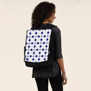 Navy Blue Polka Dots, Polka Dot Pattern, Dots Backpack