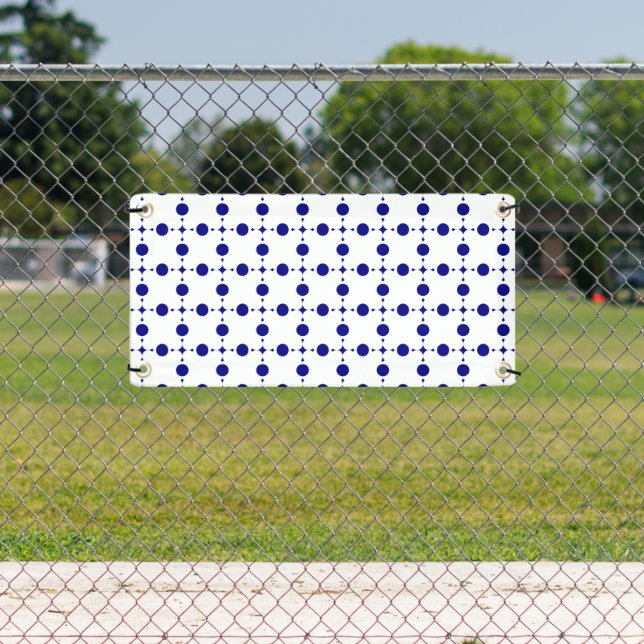 Navy Blue Polka Dots, Polka Dot Pattern, Dots Banner (Insitu)