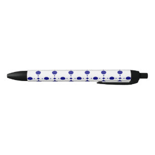 Navy Blue Polka Dots, Polka Dot Pattern, Dots Black Ink Pen