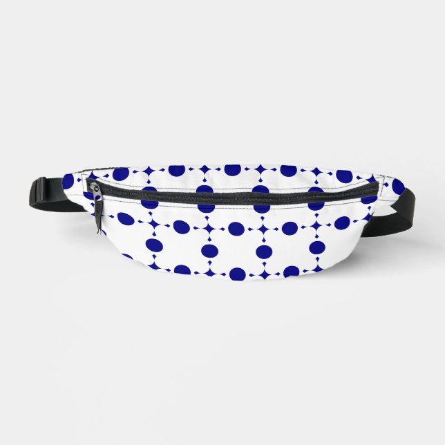 Navy Blue Polka Dots, Polka Dot Pattern, Dots Bum Bags (Front)