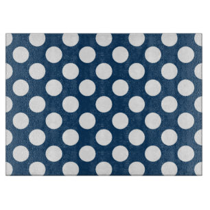 Navy Blue Polka Dots, Polka Dot Pattern, Dots Cutting Board