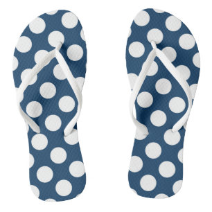 Navy Blue Polka Dots, Polka Dot Pattern, Dots Jandals