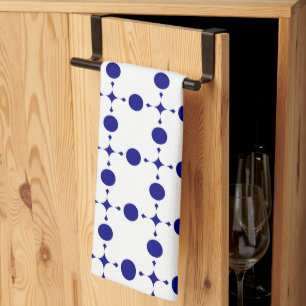 Navy Blue Polka Dots, Polka Dot Pattern, Dots Tea Towel