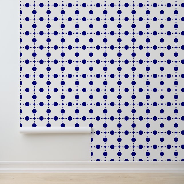 Navy Blue Polka Dots, Polka Dot Pattern, Dots Wallpaper (Application)