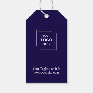Navy Blue Professional Business Branding Style Gift Tags