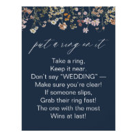 Navy Blue Put a Ring on it Bridal Shower Game