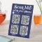 Navy Blue QR code networking Modern business sign