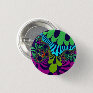 Navy Blue Rainbow Mod 3 Cm Round Badge