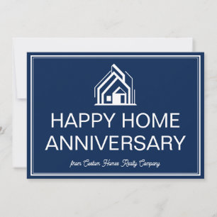 Navy Blue Real Estate Business Custom Marketing Card