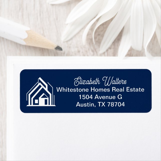 Navy Blue Real Estate Company Return Address (Insitu)
